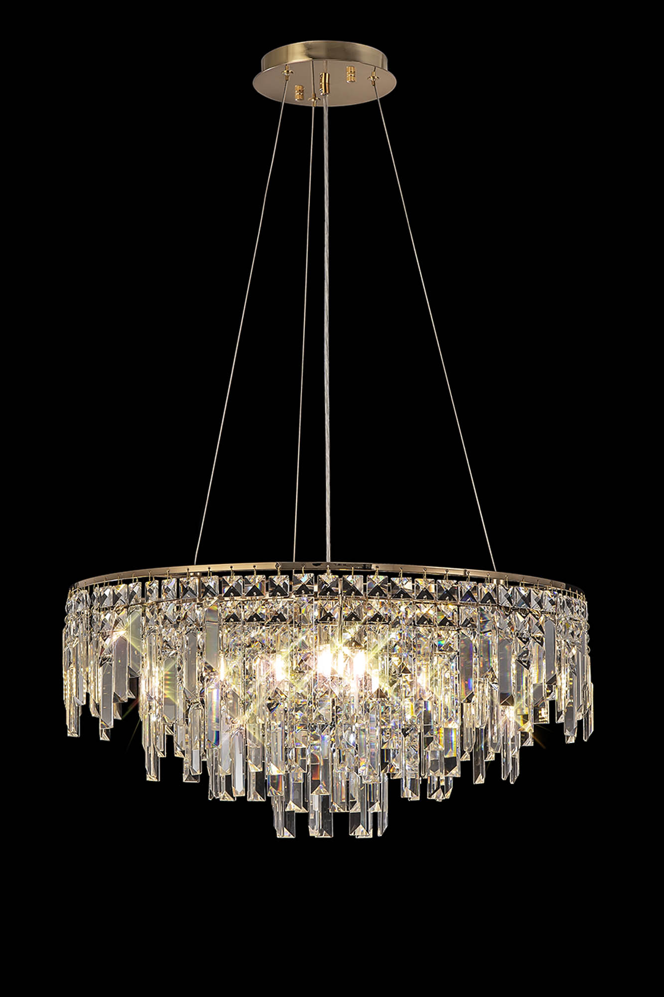 Maddison French Gold Crystal Ceiling Lights Diyas Ringed & Square Crystal Fittings Maddison French Gold Crystal Ceiling Lights Diyas Ringed & Square Crystal Fittings